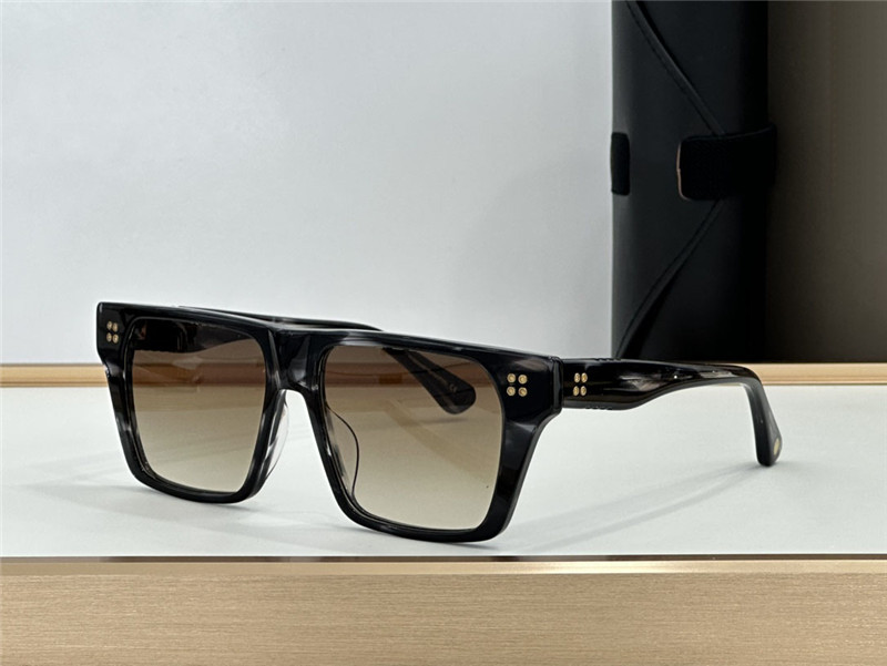 Nuovi occhiali da sole Square di moda Venzyn Acetato Top e Temple Bottom Temple Design semplice e popolare versatile versatile outso di protezione esterno Uv400