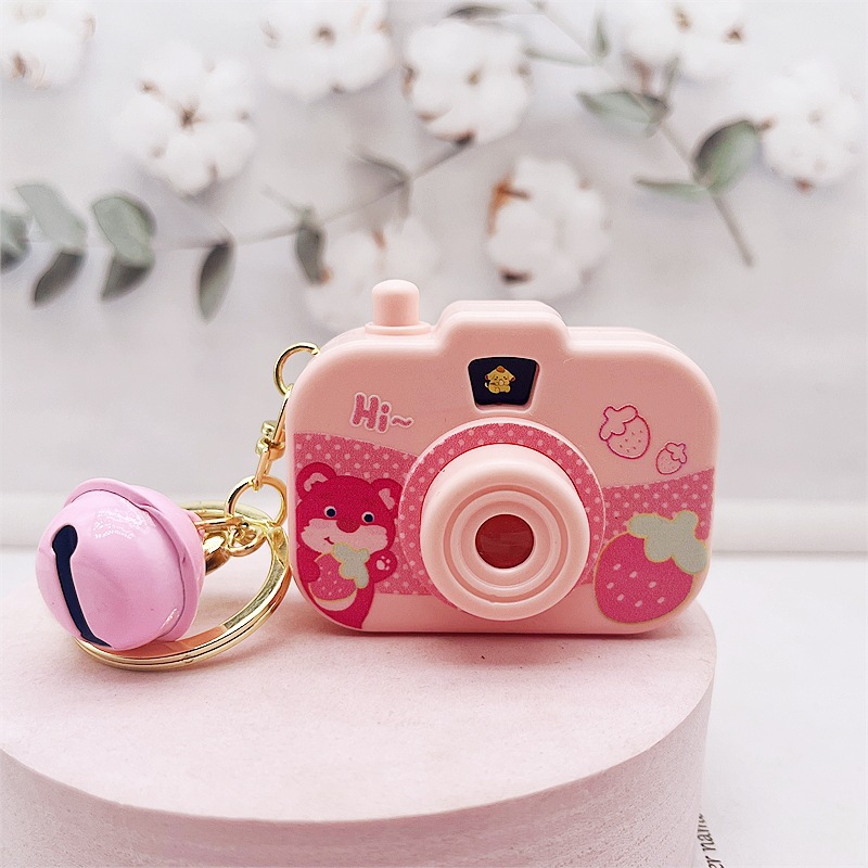 Creatieve Kuromi Simulatie Projectie Camera Keychain Children's Toy Melody Cinnamoroll Girls 'School Bag Pendant