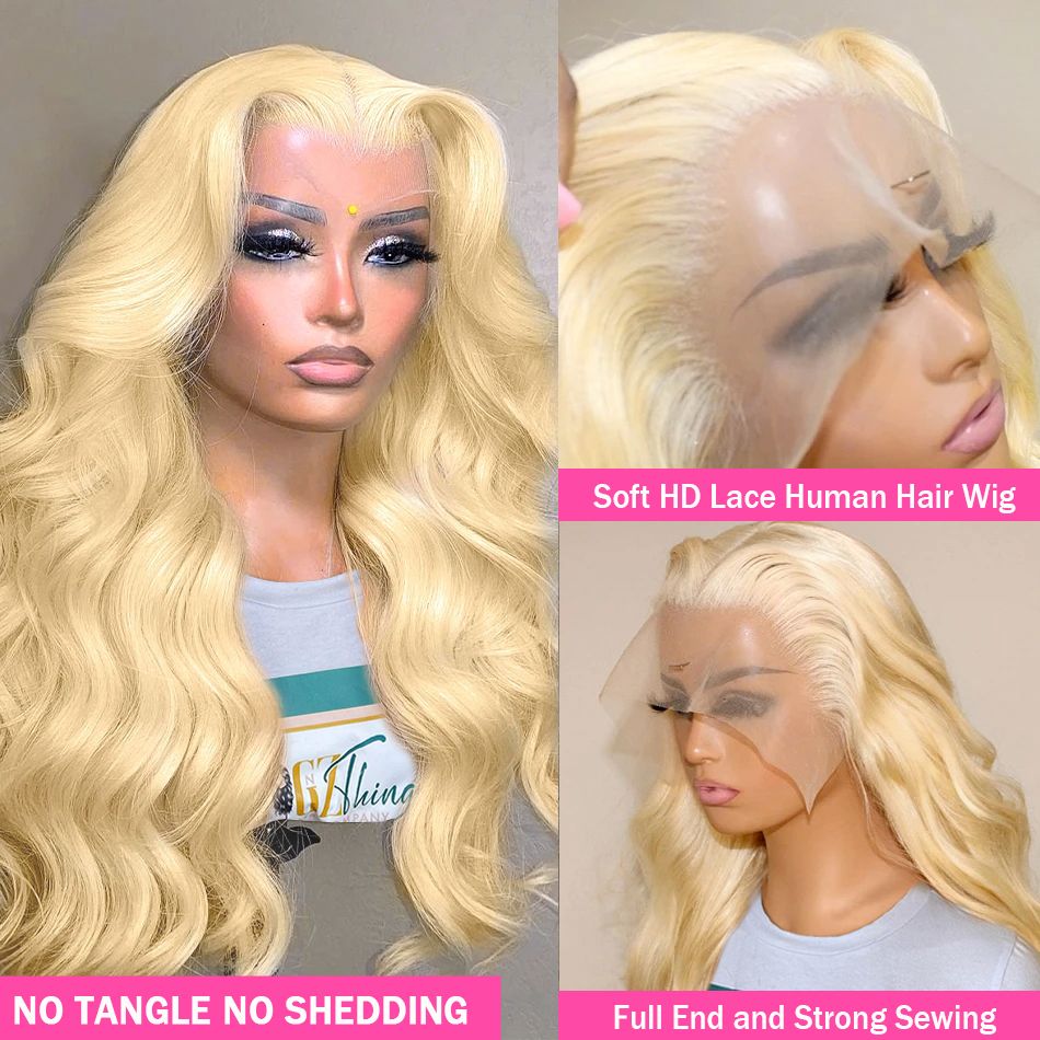 30 polegadas 13x4 onda corporal 613 mel loiro renda frontal peruca de cabelo humano colorido brasileiro 180%densidade 13x6 Water Wave Lace Wigs Frontal para mulheres