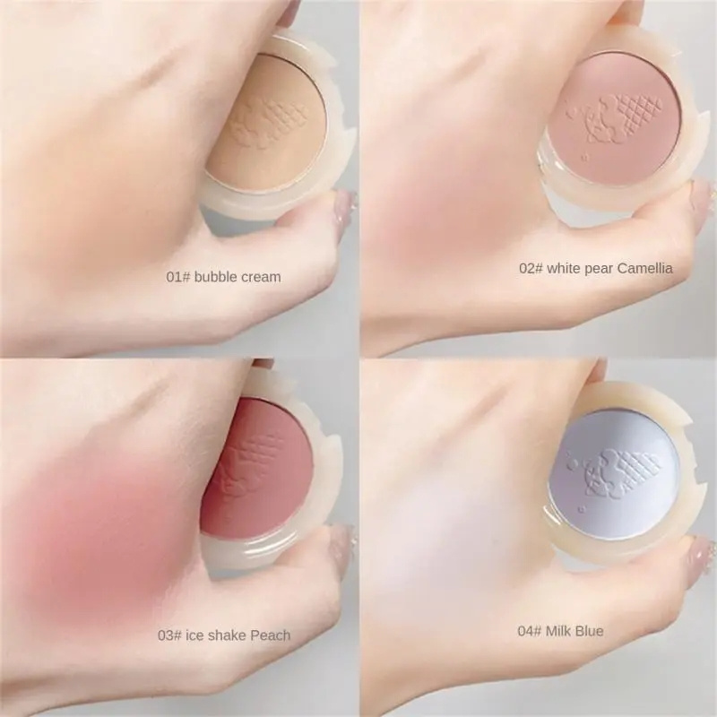 Blush Palette Mineral Powder Long-lasting Natural Cheek Contour Tint Peach Pink Blue Face Blusher Cosmetics Cheek Blush