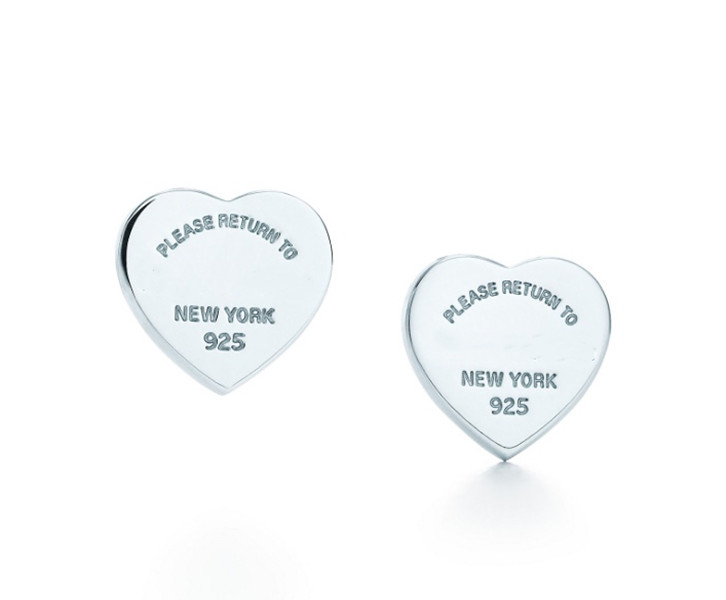 S925 Sterling Silber Herz-Designer-Ohrringe, Damen-Luxusmarke, Buchstaben, süße OL-Verlobung, asymmetrische Ohrringe