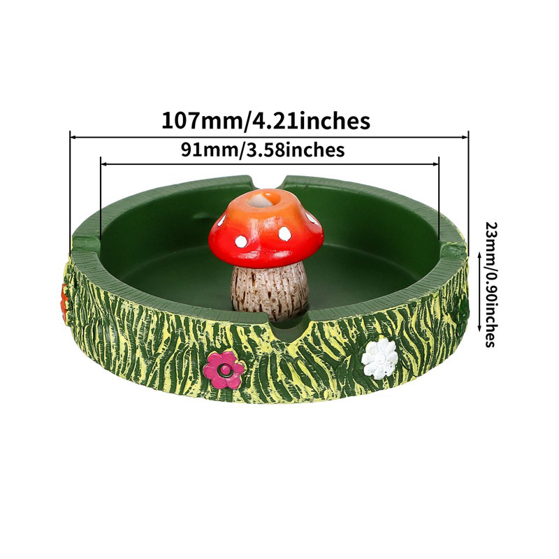 Résine Fumer des champignons Fleurée Fleurie Snuffer Cendrons portables Herbe Tobacco Cigarette Cigare Bureau Support de support de bureau