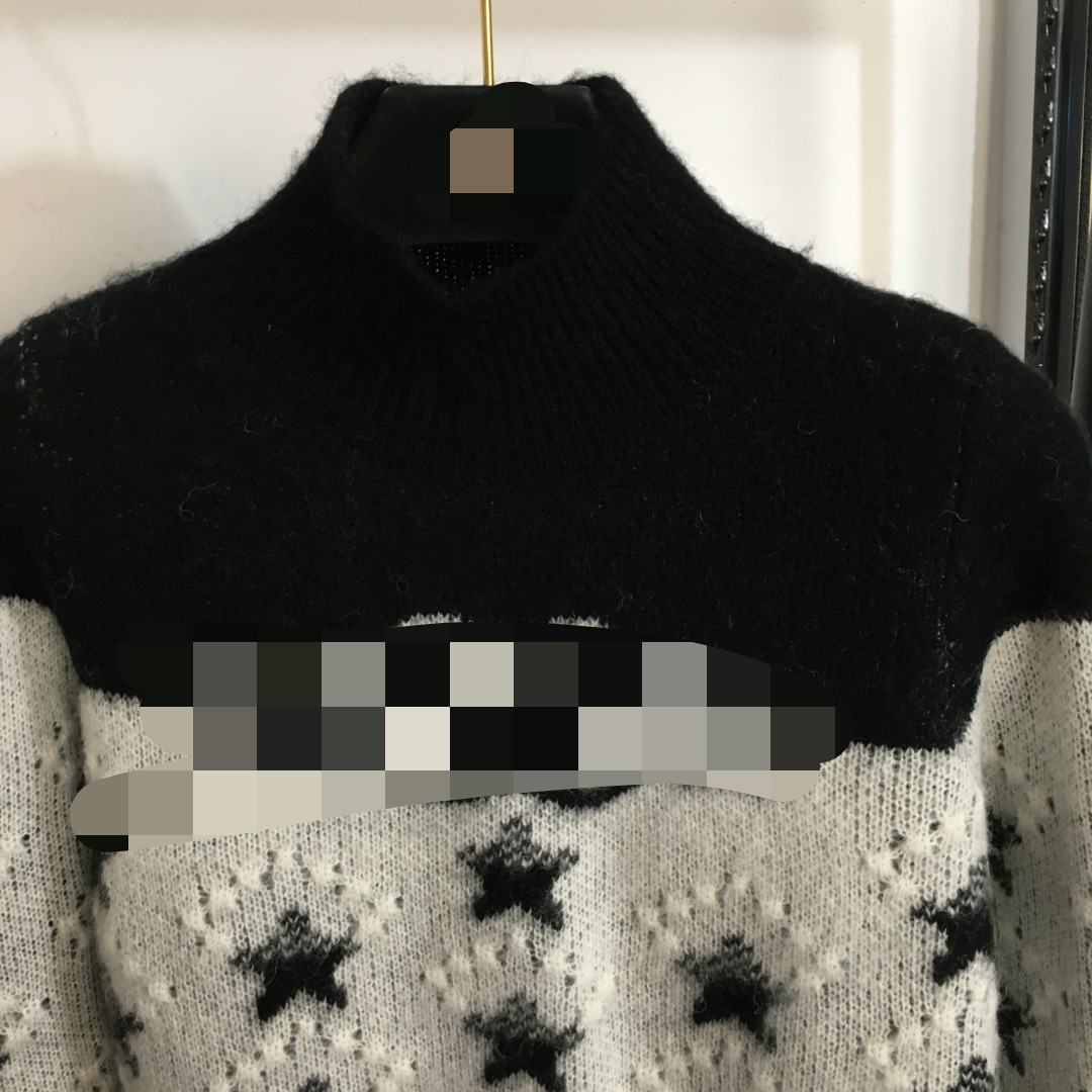 801 2023 Autumn Märke samma stil tröja kappa långärmad besättning hals pullover grön röd mode kvinnor kläder hög kvalitet kvinnor 20236309