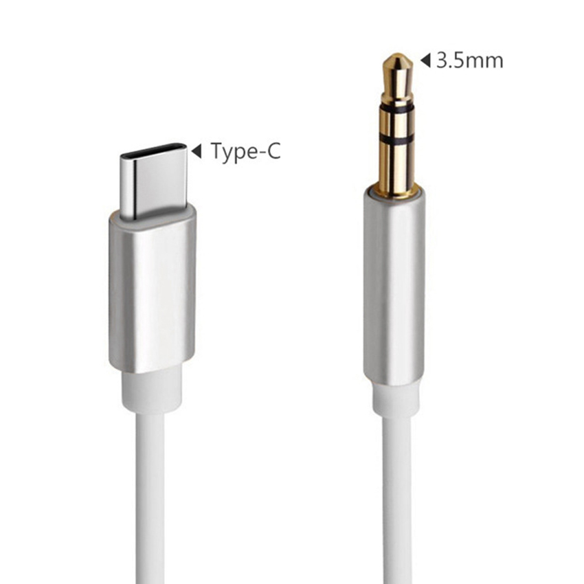 USB C till 3,5 mm aux hörlurar typ-C-ljudkablar Jackadapter för Samsung Huawei Mate 20 P30 Pro LG S20 Plus