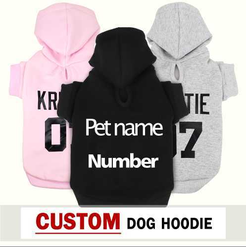 Pet Clothes Dog Hoodie Custom French Bulldog Puppy Coat Sweatshirt Cotton Winter Dog Cat Kläder för små stora hundar Chihuahua HKD230812