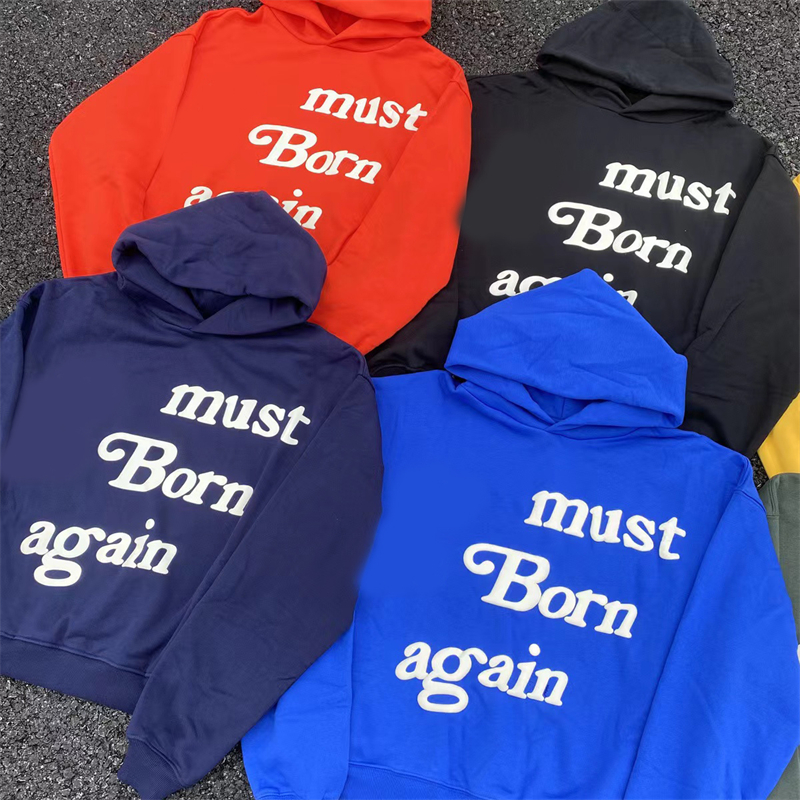 Herrtröjor designer tröja hoodies mens hoodie höst designer hoodies pullover tröjor hip hop hög kvalitet brev tryck blå toppar etiketter utskrift s-xl