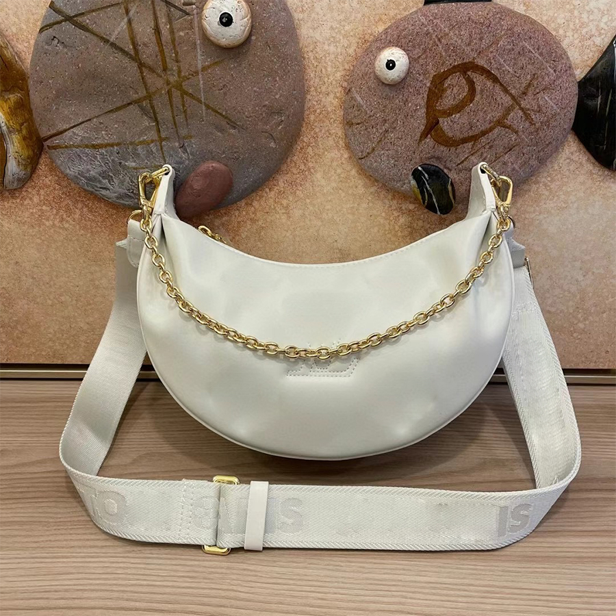 Designer shoulder bag Women's leather handbag Chain crossbody OVER THE MOON Tote purse letter embroidery Dinner party Clutch bag Luxury designer woman bag