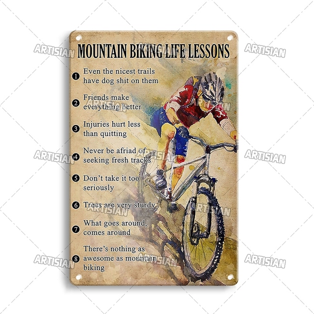 Cycling Metal Sign Bicycle Tin Plaque Bike Decorative Poster Wall Decor Sport Sticker Garage Bar Pub Club Hotel Cafe Kitchen Home Wall Painting 30X20CM w01