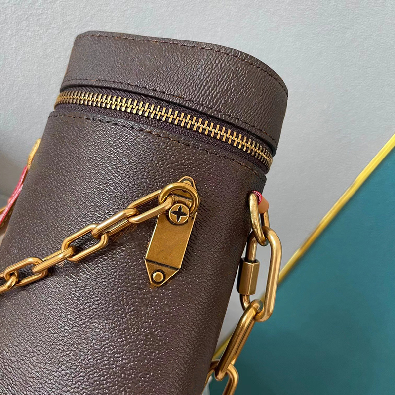 Klasik Mini Tasarımcı Çanta Zinciri Crossbody Bag Deri Tote El Çantası Kova Kova Omuz Çantası Namlu Şeklinde Mini Pochette Telefon Çantası