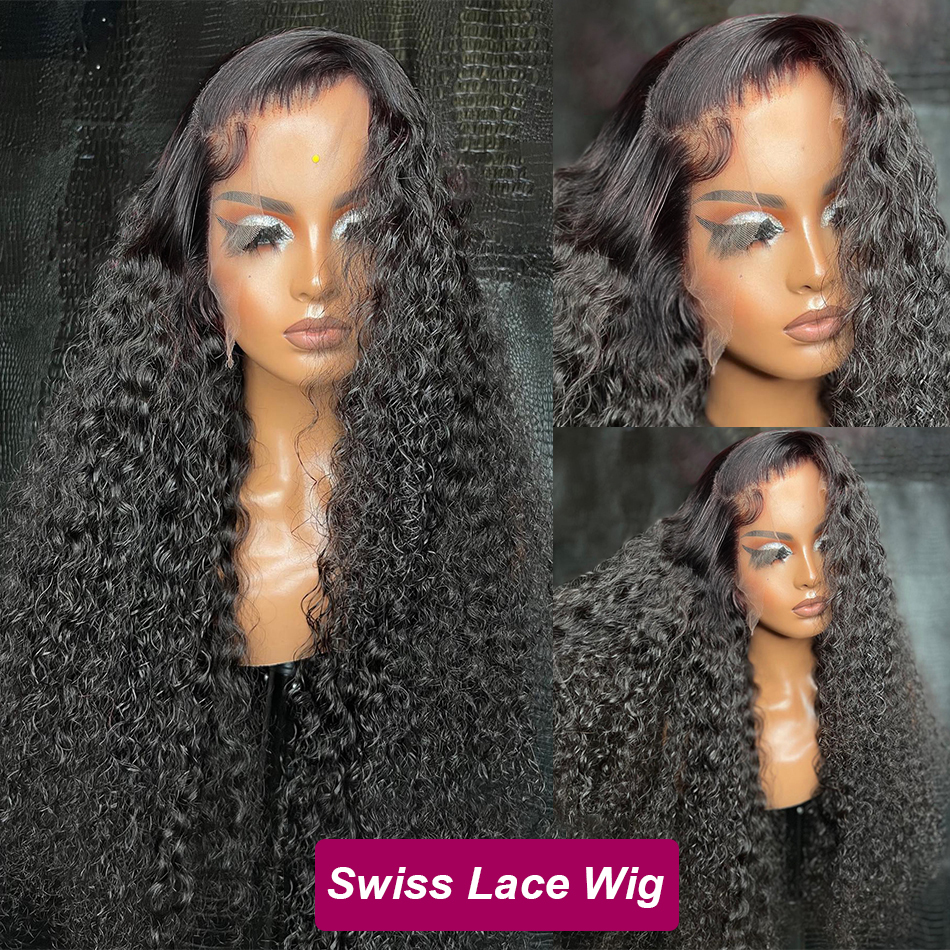 Perruques à cheveux humains bouclés pour femmes 13x4 Lace Frontal Human Hair Wig 220% densité 13x6 HD Lace Front Perruque avant vague profonde 4x4 Fermeture Perruques