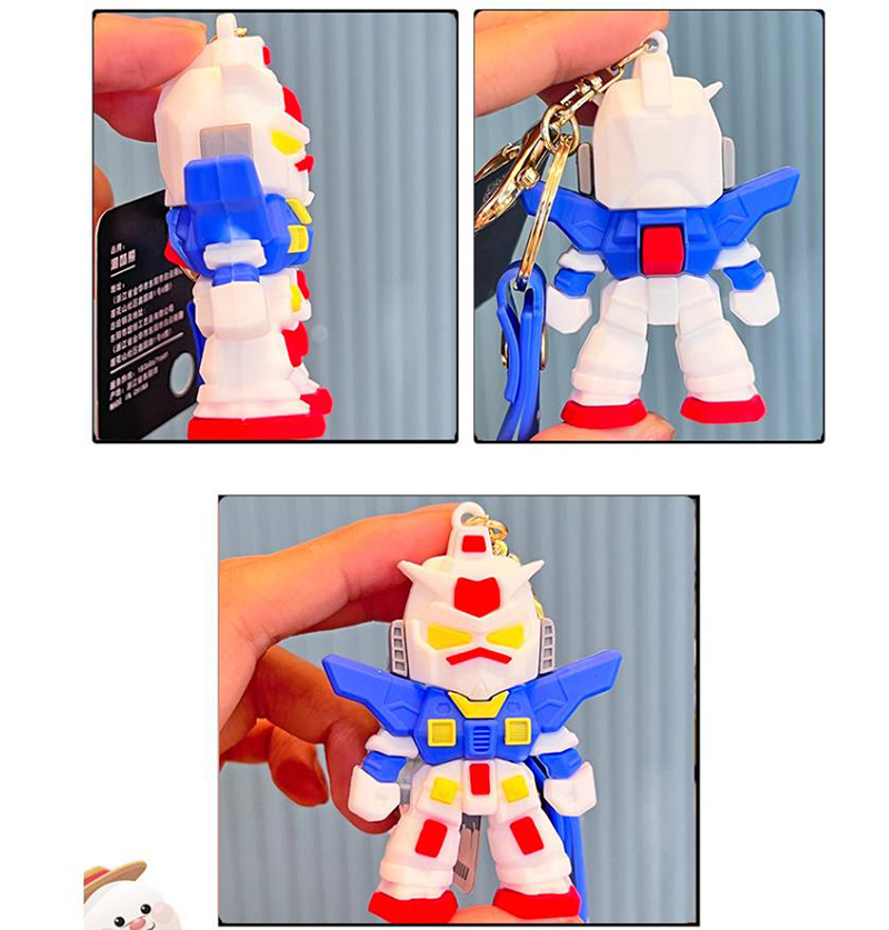 Cartoon Robot Warrior Keychain Bag Pinging Small Gift Toy