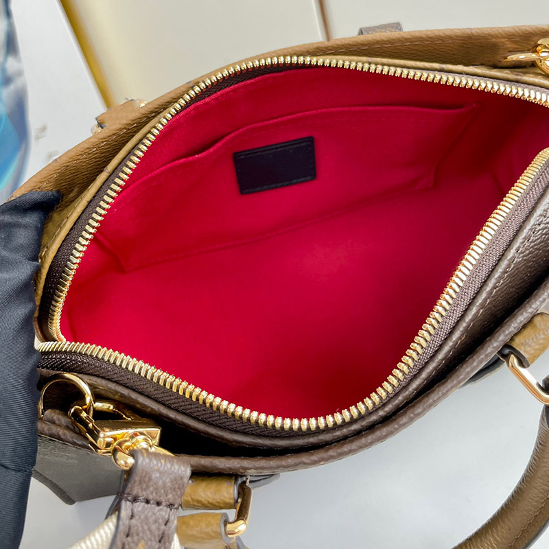 Bolsa casual da moda Onthego Totes bolsas de luxo de alta qualidade imprimir duplex de estilo coin de estilo Toron lida com sacolas com cinta de tecido exclusiva