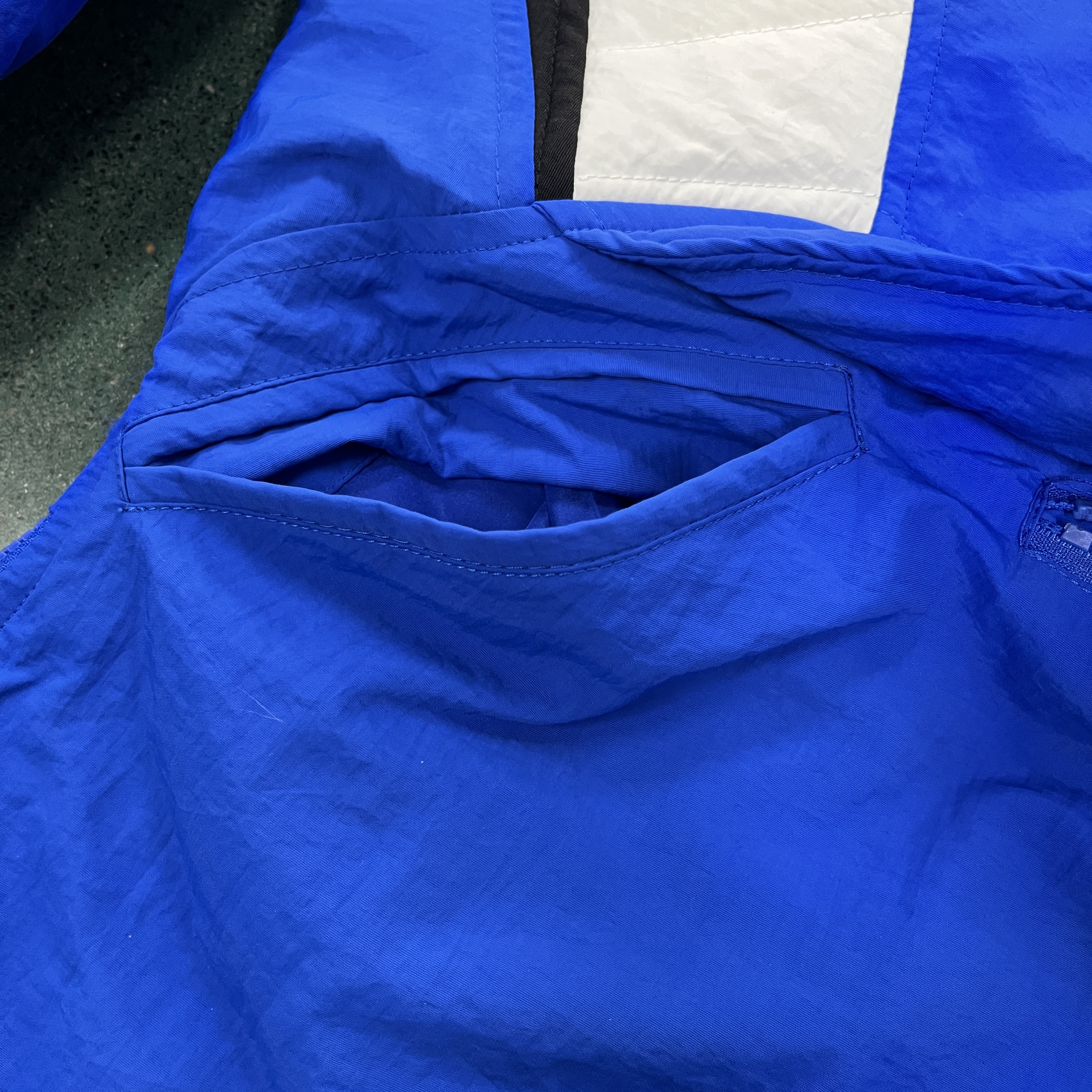 Modeontwerper herenjack Klein blauw lichtgewicht thermische trend pullover jas