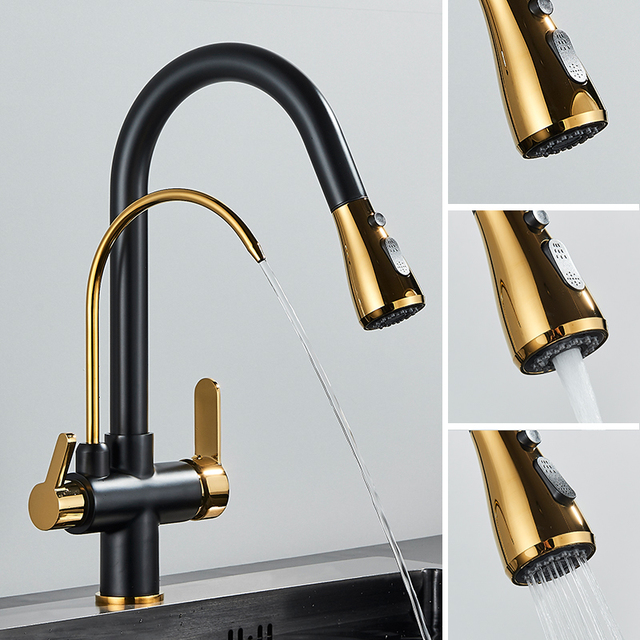 Lager 360 Rotation Filter Kitchen Sensor Touch Faucet Hot Cold Mixertap Enkel handtaget Bassängen Kran