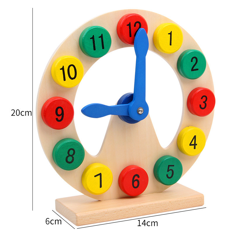 Wooden Digital Clock Model Children's Early Education Teaching Aids Desk Accessories