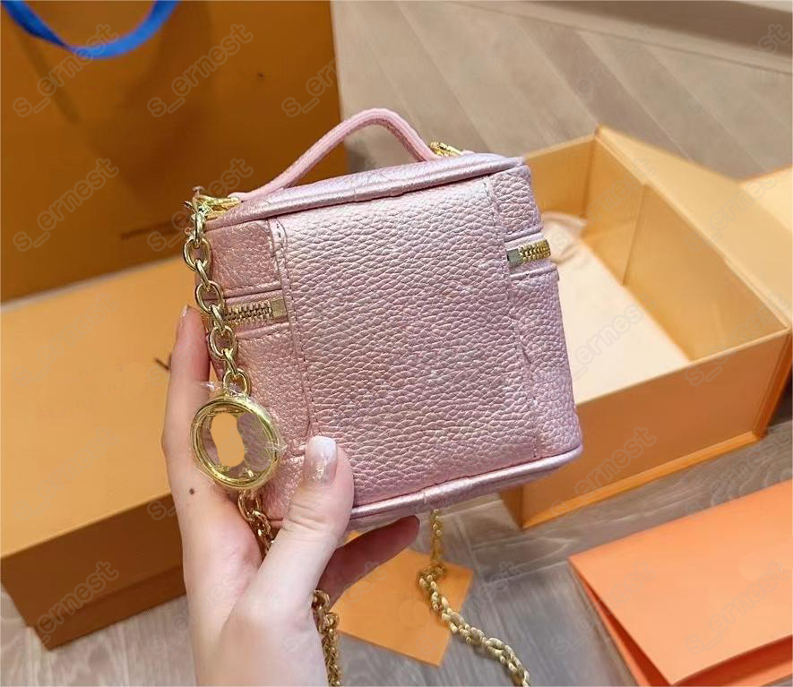 Ladies Designe Luxury MICRO VANITY Bag Cosmetic Bag Chain Bag Totes Handbag Shoulder Bag Washbags travel bags or suitcases290A