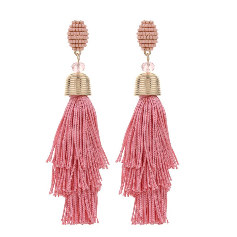 Boho vintage modetrends trendy vrouw oorbellen voor vrouwen lange tassel oorbel bohemian handgemaakte verklaring franje druppel oorbellen