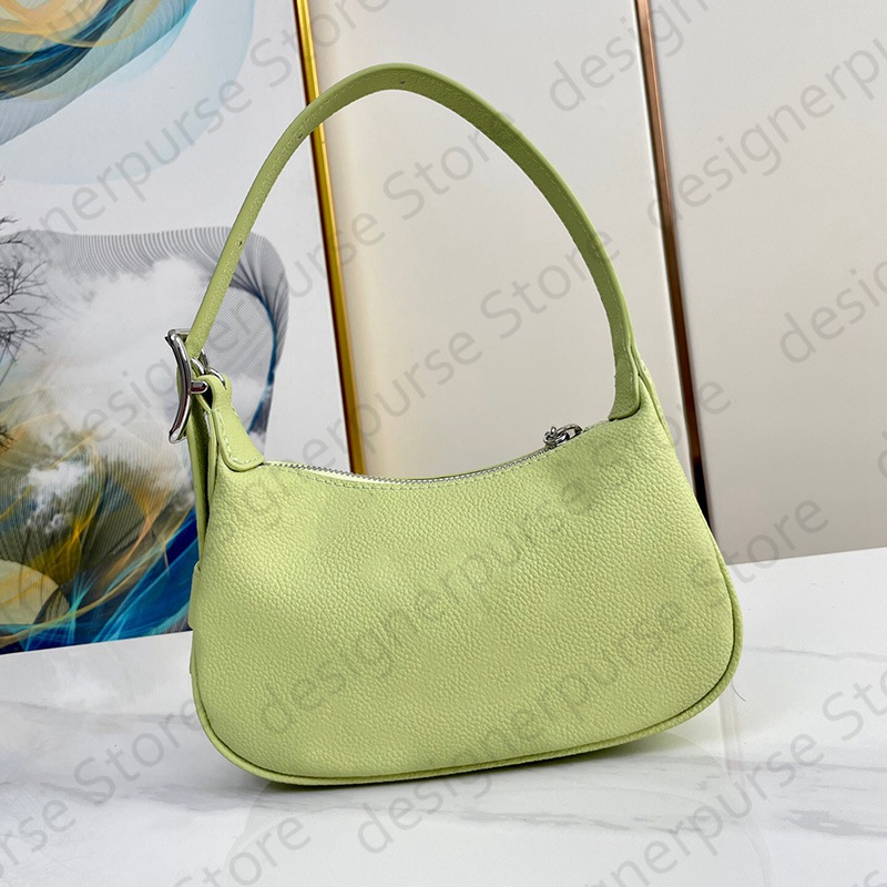 Bolsas de bolsas de alta calidad de cuero real mini luna bolso de hombro de hombro media luna bolsos de moda diseñador bolso de diseño famosos pelotas de lujo bolsos de mango
