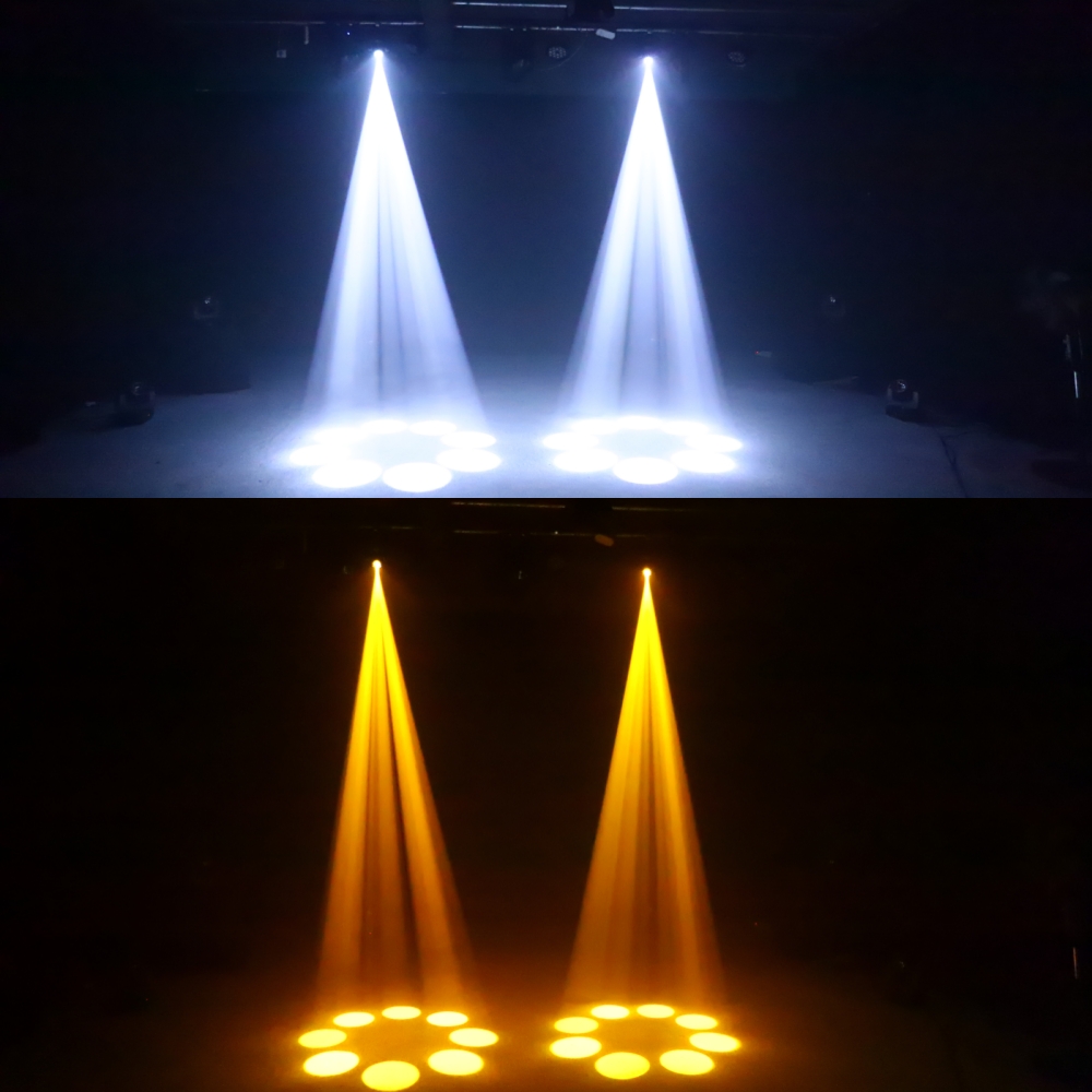 Mini LED bewegte Kopflicht 120W Strahlfleck 8 rotierende Prismen DJ DMX Stange Strobe Wash Stage Effekt