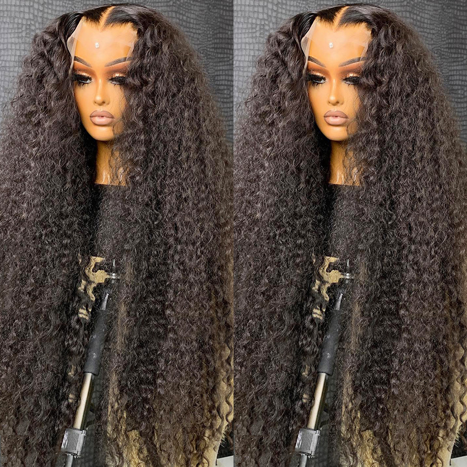 Transparent 13x4 13x6 360 HD Wasserwelle Spitzen -Front -Perücken 220%Dichte Curly Human Hair Perücken tiefe Wellenspitze Frontaler Perücken für Frauen vorzupfen