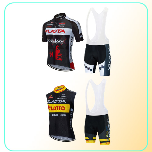 Camas de ciclismo Kuota shorts de babador definidos homens respiráveis bicicletas sportswear Pro Cycling Roupos Sports Uniform Summer MTB Bike Wear4415780
