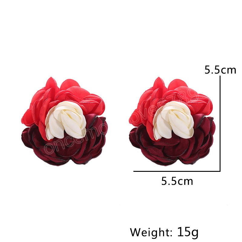 Czeski Flower Flower Big Studs For Women Girls