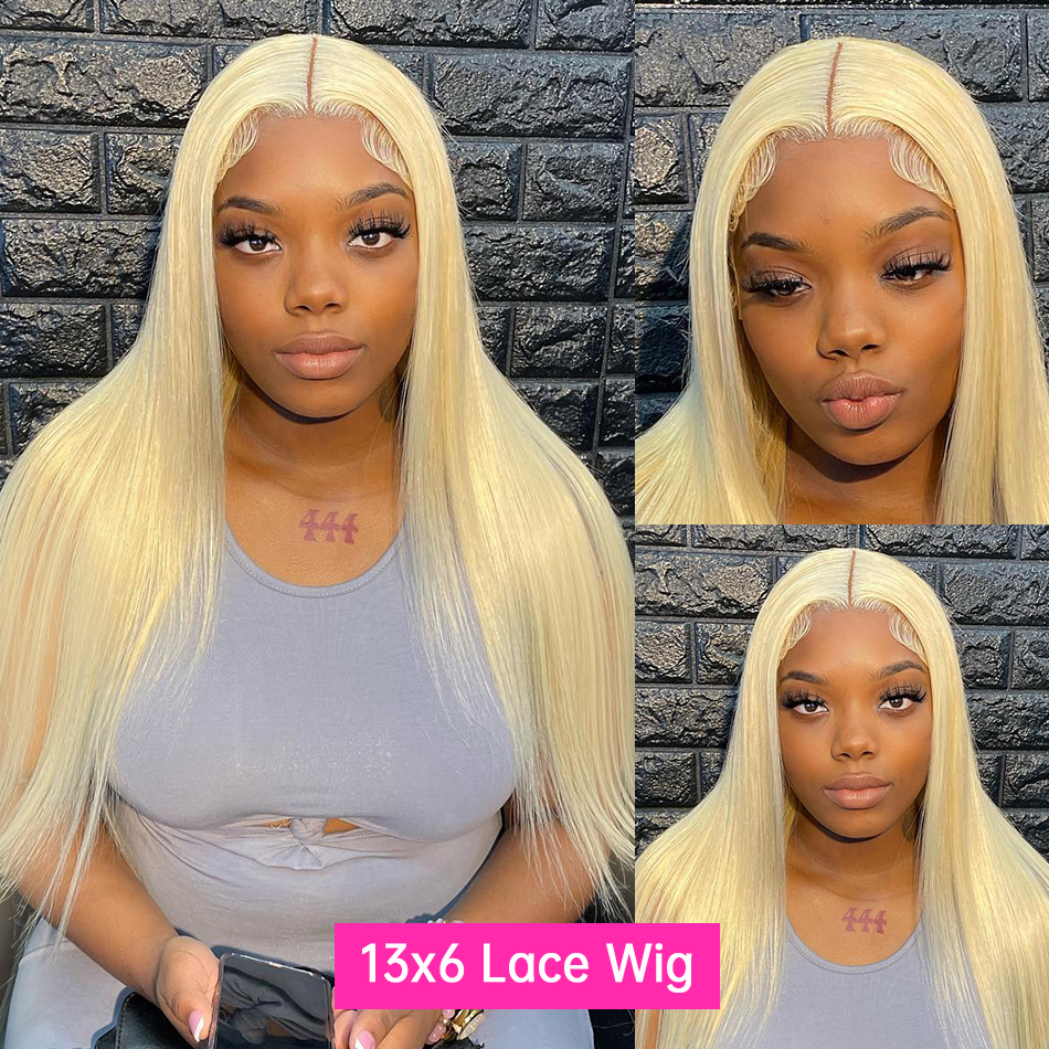 30 40 Inch 613 Blonde Straight 13x4 220%density Lace Front Human Hair Wigs Brazilian Remy Colored Glueless 13x6 Lace Frontal Wig for Women