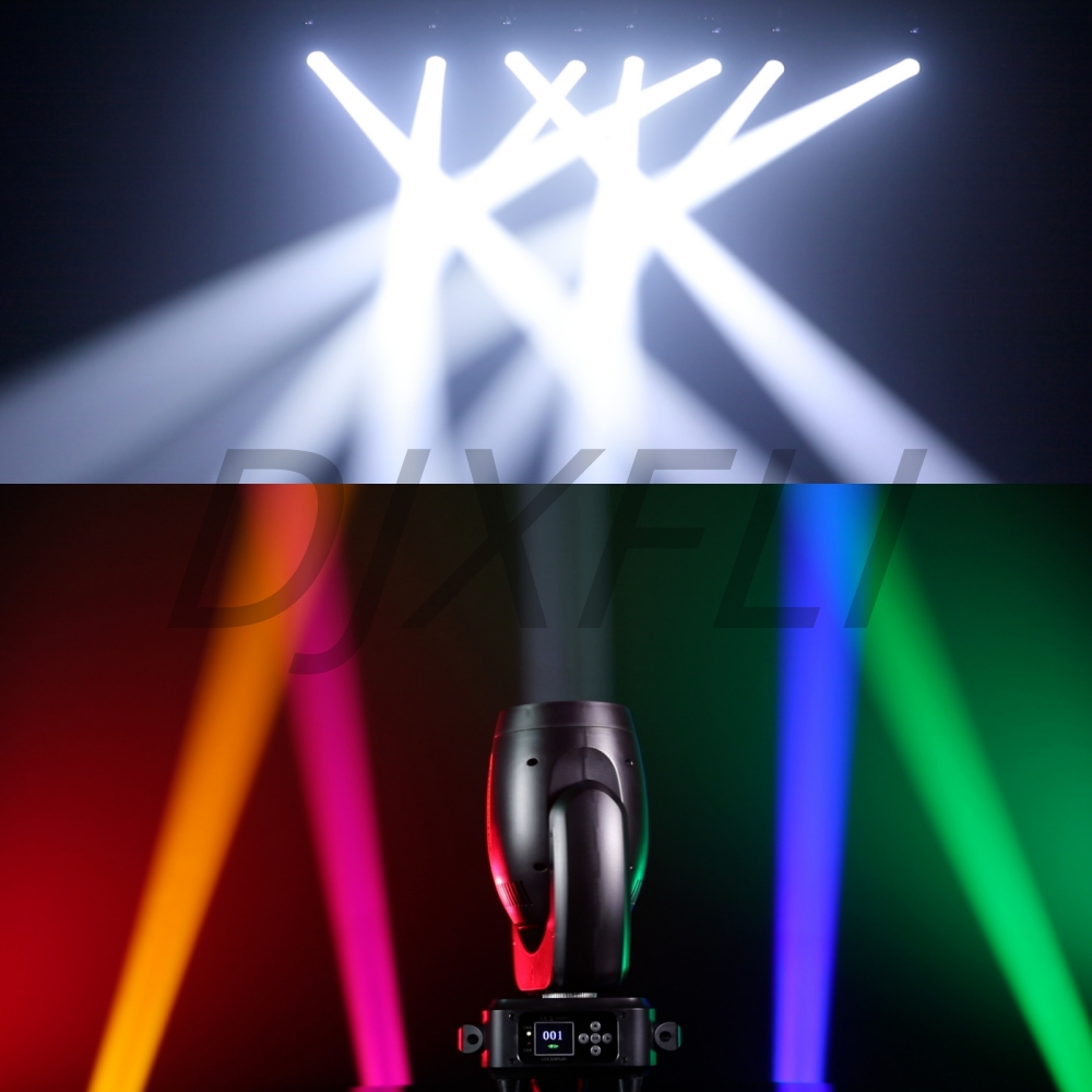 LED 180W Bewegende kop licht bundelspot Zoom 24 Roterende prisma's 14 Gobos wiel 7 -kolor wiel 6 ontlading -lens DJ Stage