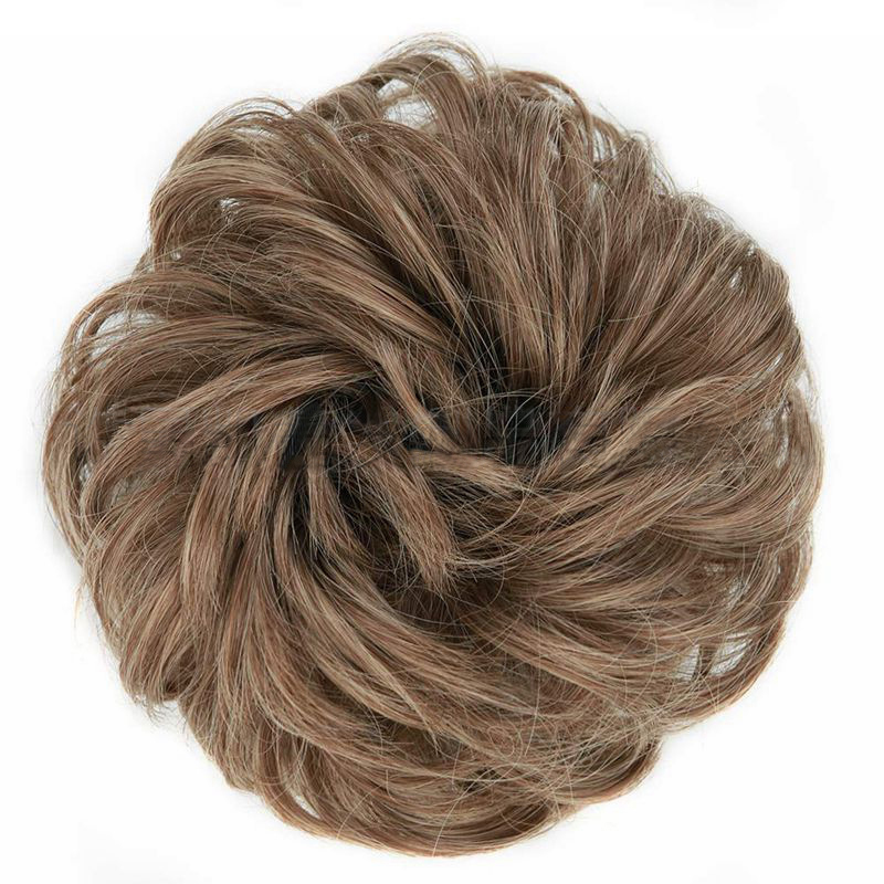 Anel de cabelo para pílulas, perucas de fibra química, contrato de cabelo fofo, anel de cabelo encaracolado, extensões de cabelo sintético