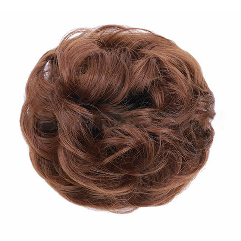 Pill Hair Ring Wig Chemical Fiber Wigs Contract Fluffy Hair Bud Curly Hair Ring Synthetic Hair Extensions