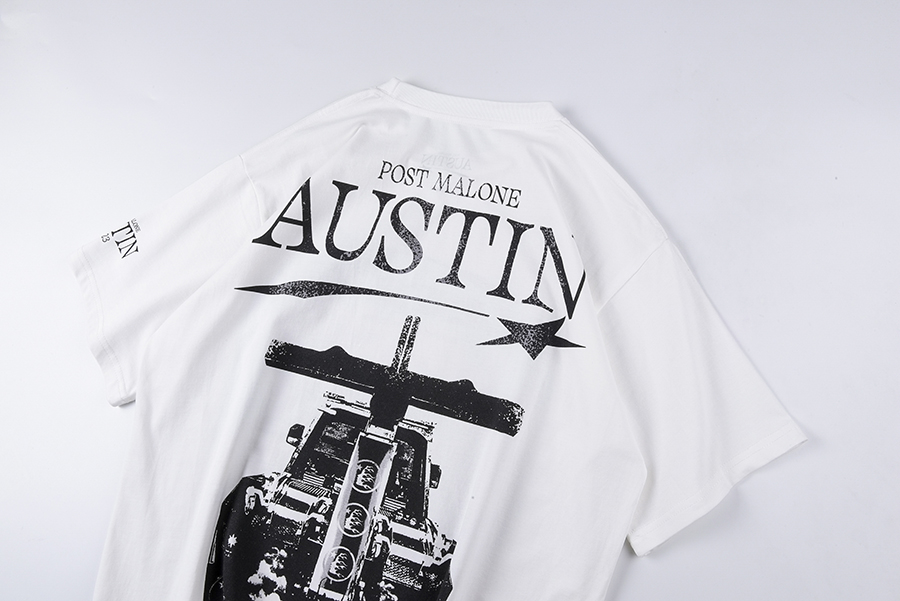Tees Herren T -Shirts Designer Austin Car Printed Shirt Street Fit Shorts Ärmeln Kleidung US Größe 23fw