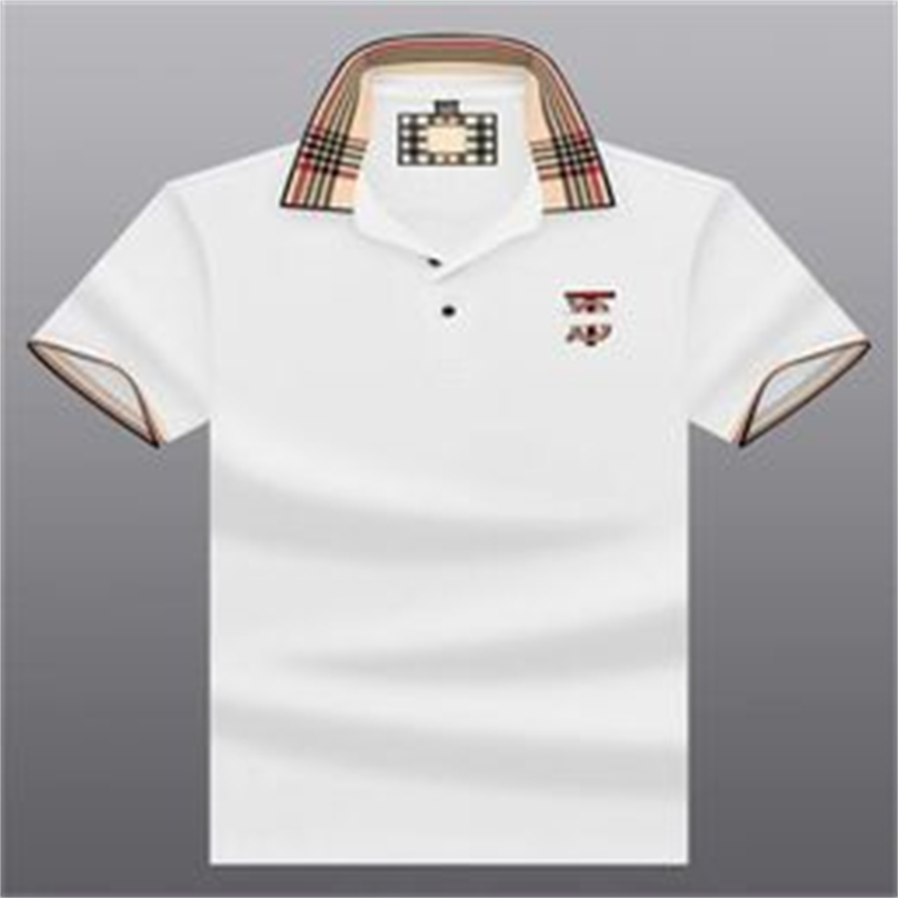 High end embroidered short sleeved cotton polo shirt men s T shirt Korean fashion clothing summer luxury top1688