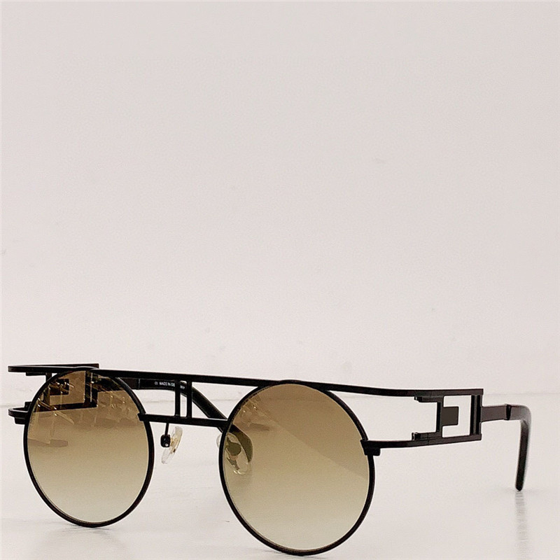 Novos óculos de sol de metal de moda 958 O design de alto contraste da linha superior de metal dupla combinada com as lentes circulares faz uma declaração altamente elegante