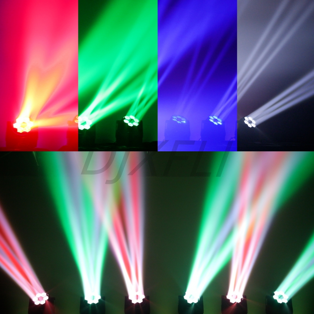 6x15W RGBW 4in1 LED Mini Bee Eye Led Bewegende kop Lichtstraal Wash Zoomeffect DJ Bar Licht Licht Licht