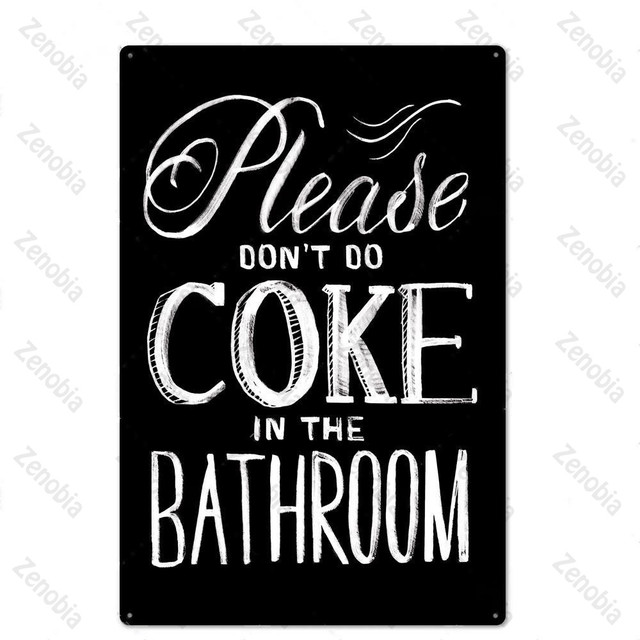 Toilet Sign Plaque Metal Vintage Bathroom Metal Sign Toilets Tin Sign Wall Decor for Wahroom Home Man Cave Restroom Wall Painting Decoration 30X20CM w01