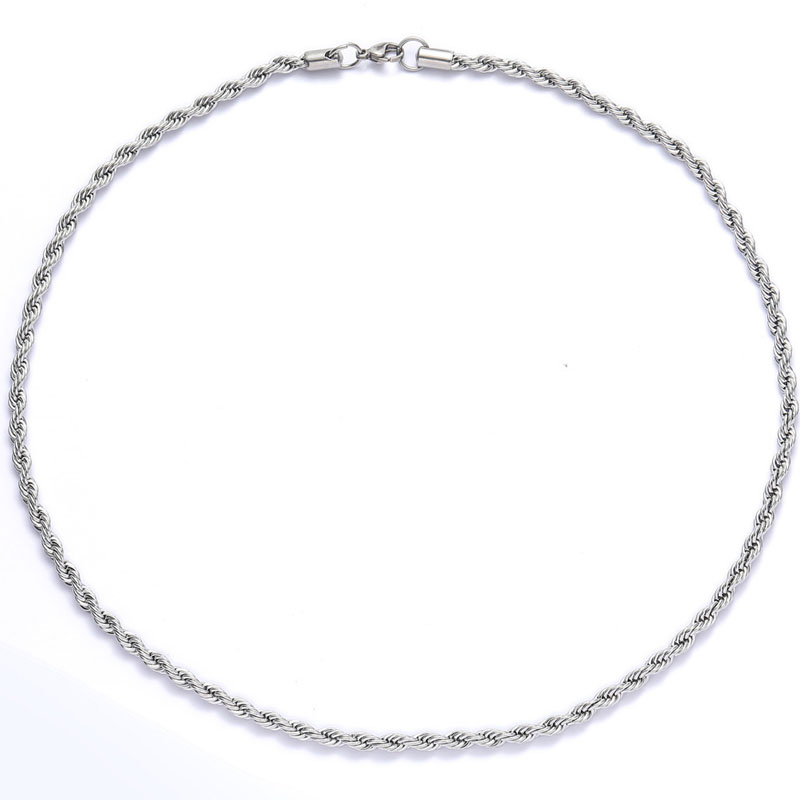 Heren Goudkettingen Kettingen Roestvrij stalen draaiendetting Titanium stalen zwart zilveren hiphop ketting sieraden 3 mm