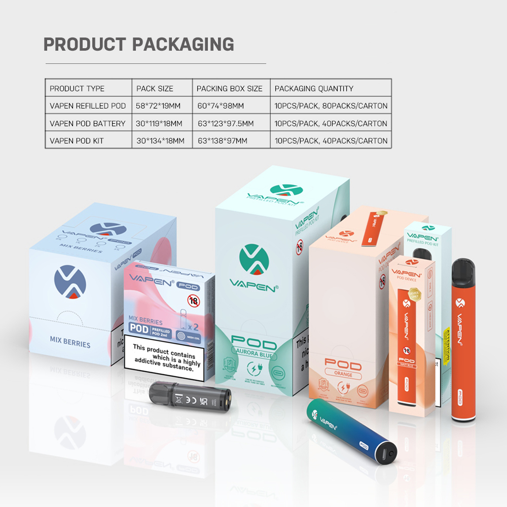 오리지널 vapen 포드 교체 가능한 메쉬 코일 일회용 vape e 담배 TPD MHRA 인증 ELFA 호환 아동 잠금 500mAh 충전식 배터리 20mg 리플렉셔리 CIGS