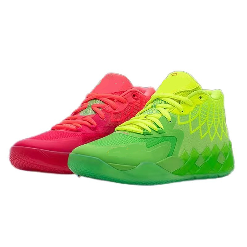 2023 NEW Basketball Shoes MB.01 Rick And Morty Basketball Shoes for sale LaMelos Ball Men Women Iridescent Dreams  Rock Ridge Red MB01