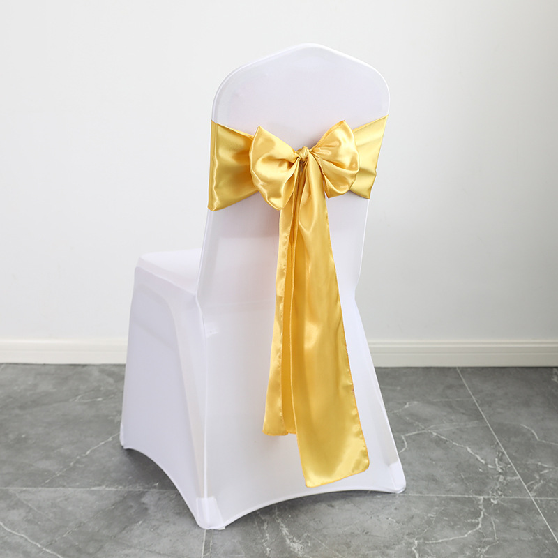 Chair Sashes Knot Bands Wedding Chair Decoration Chair Bows For Party Banquet Event