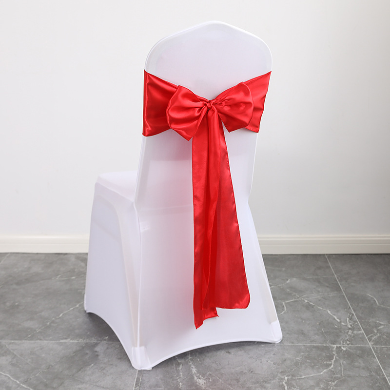 Stoel Sashes Knot Bands Wedding Chair Decoratie Stoel Bows For Party Banquet Event