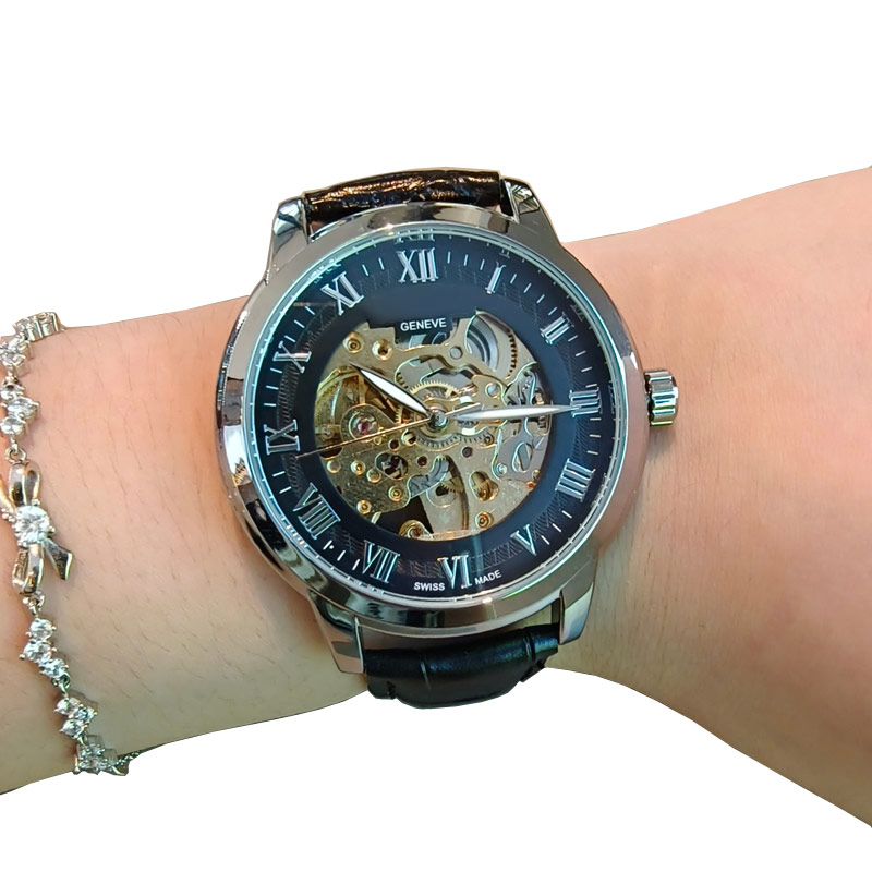 Business Luxury Mens Watch Top Markenmechanical Automatic Movement Man Designer Uhren Lederband 42mm Gold Armbanduhr für Herren Weihnachtsgeschenk Hochqualität