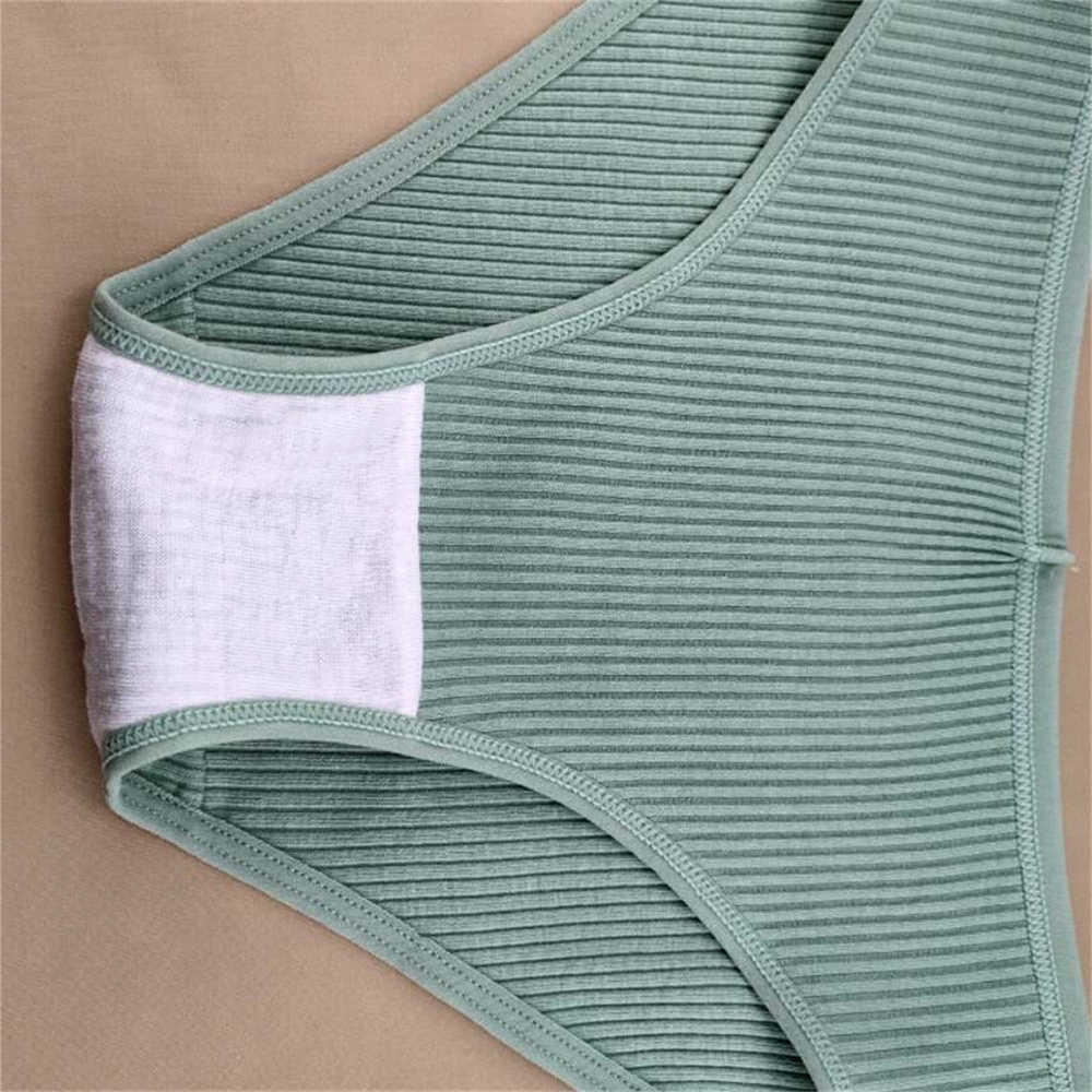 /Pack M-XXL Simple Ribbed Cotton Briefs Women Pack Plus Size Sexy Panties Ladies Comfortable Underwear Pantys Lingerie