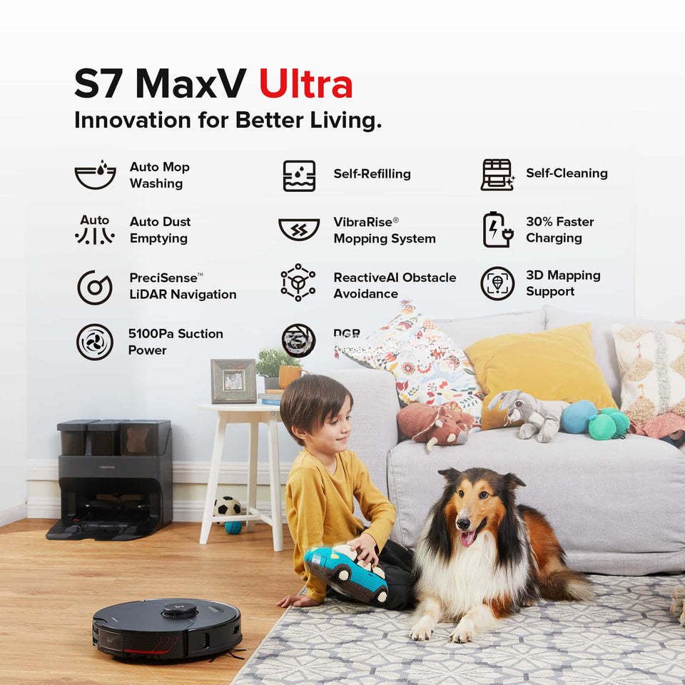 2022 New Arrival 5100pa Roborock S7 MaxV Ultra Empty Wash Fill Dock Self-clean Sweeping Mop Floor Vacuum Cleaner Robot Vacuum