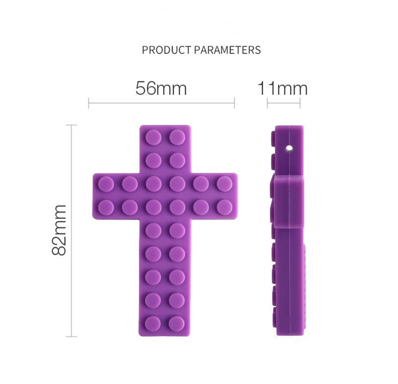 Autismo a forma di costruzione building building dente perle durevole al infermieristica silicone silicone autistico pace masticata e masticata ciondolo