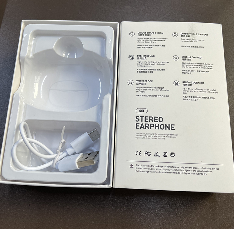Nowy przybył G55 ENC TWS Wireless In Ear Słuchawki Hałas Anulujący wodoodporne słuchawki słuchawki bezprzewodowe słuchawki