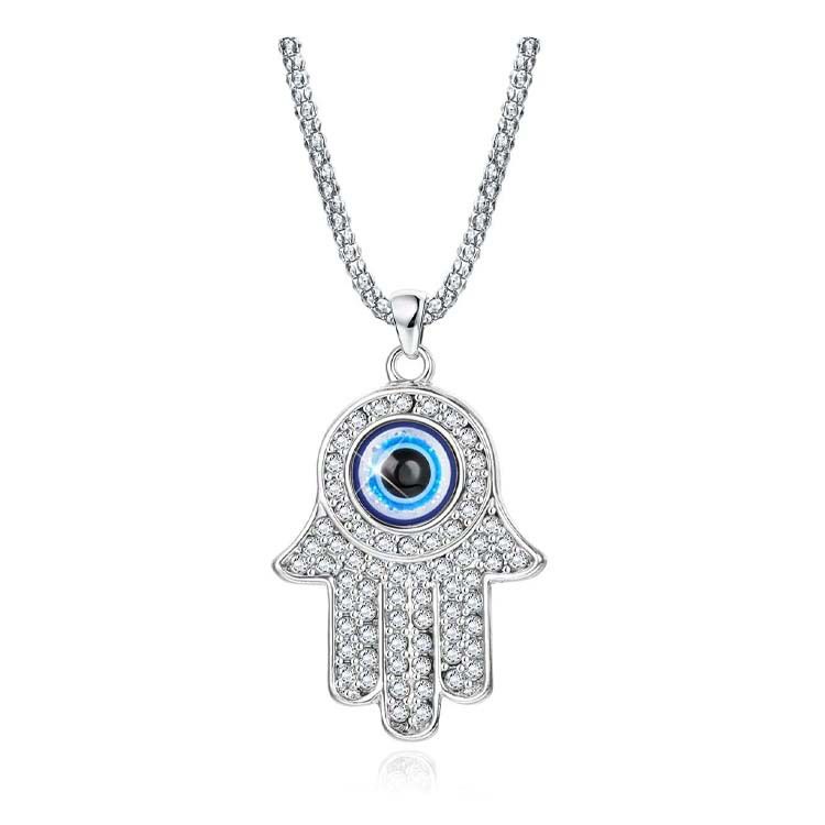 Evil Eye Necklace For Women Turkish Evil Blue Eye Keyring Armband Rings Handgjorda glasögon Charms Greek Mati Hamsa Nazar Men Evil Eye Jewelry