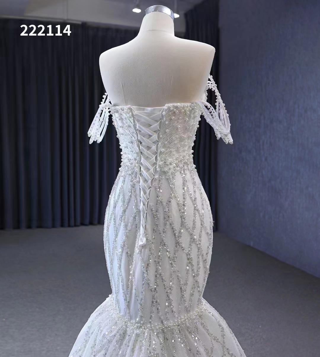 인어 신부 가운 웨딩 드레스 현대 오프 어깨 SM222114