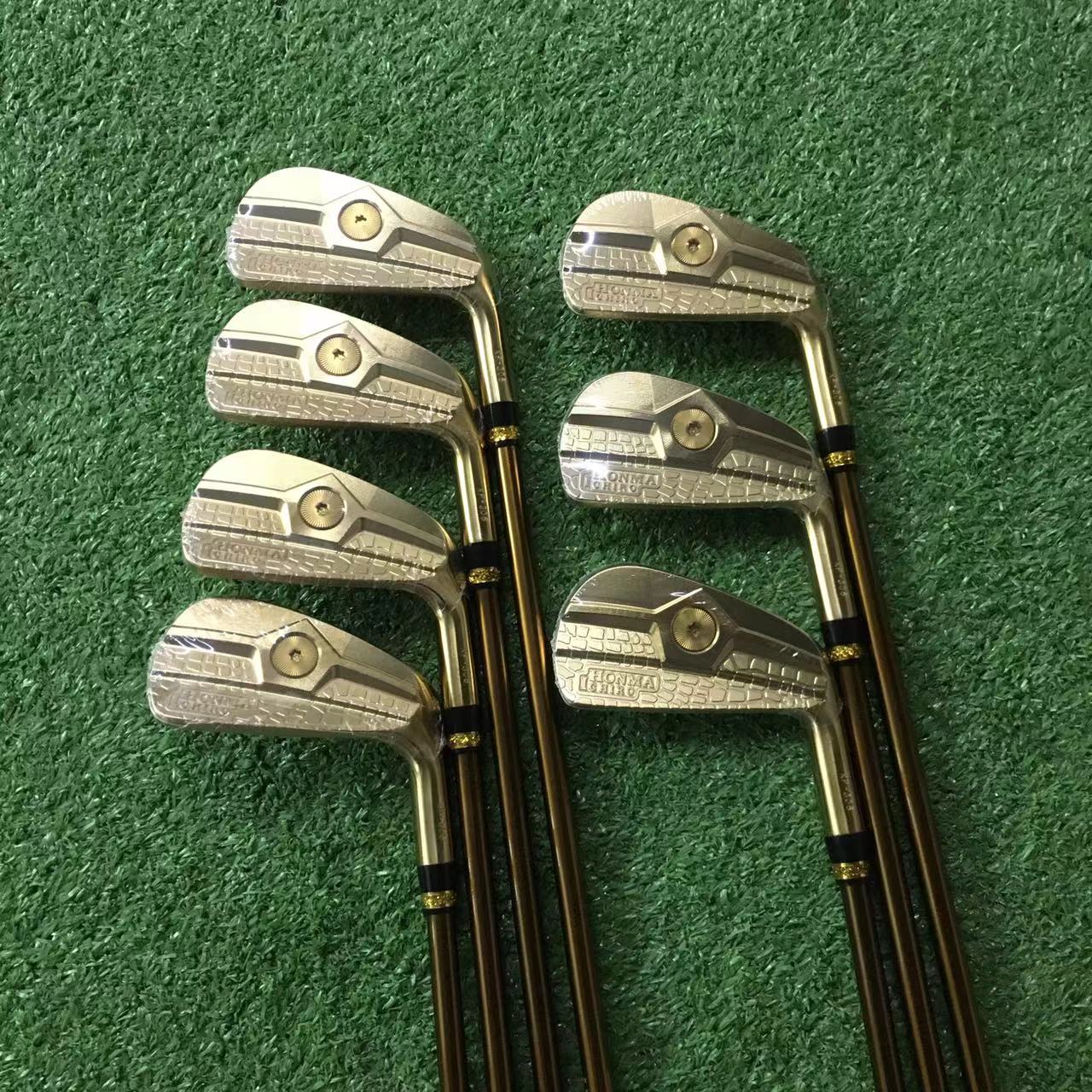 Новые гольф Irons Ichiro Honma Hollow Golden Golf Irons Golden 456789psteel или Graphite Golfclubs