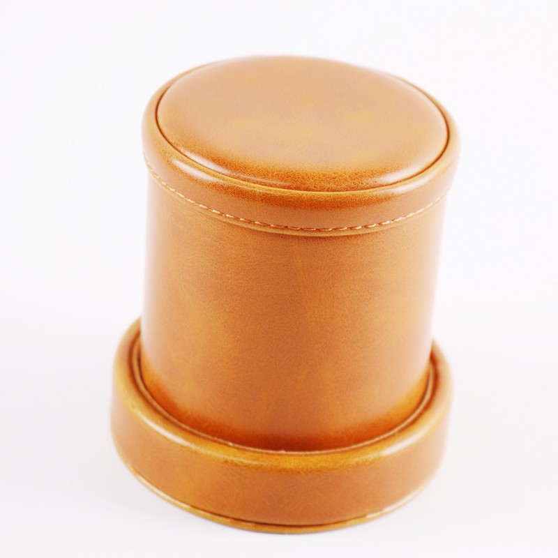 Dice Cup Brown Leather Pu Siee Cupflannelettettetette Silent Dice Cuce Cup Game Party Props