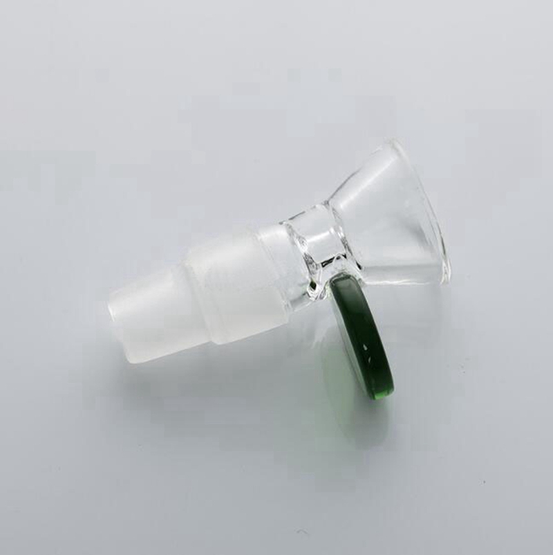 Kleurrijk glas roken 14 mm 18 mm mannelijke dubbele gewricht droge kruiden tabaksfilter anti slip ronde handgreep bom olie rigs waterpijp bong downstem sigarettenhouder dhl